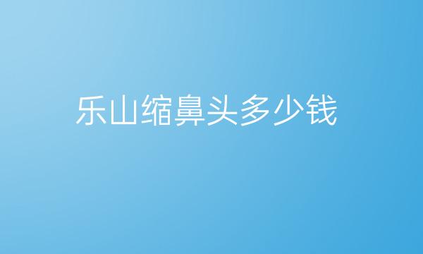 乐山缩鼻头哪家医院比较好?价格一览