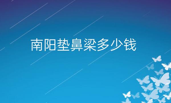 南阳垫鼻梁整形医院哪家好?天后、集美都在其中