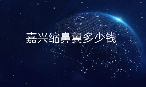 嘉兴缩鼻翼哪家医院比较好?价格一览