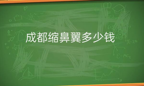成都缩鼻翼整形医院哪家好?医院排名前10名单一览