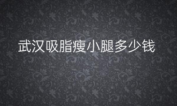 武汉吸脂瘦小腿医院排名前10,附价格公布