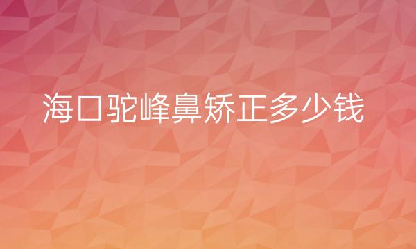 海口驼峰鼻矫正整形医院哪家好?医院排名前4名单一览