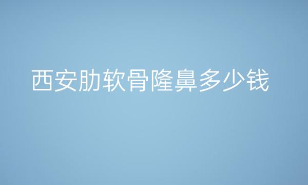 西安肋软骨隆鼻整形医院哪家好?隆鼻医院介绍