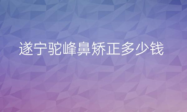 遂宁驼峰鼻矫正哪家医院比较好?遂宁鼻矫正价格一览